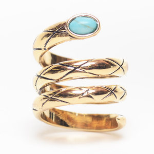 SPIRAL TURQUOISE RING