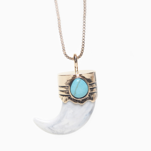 MELODY EHSANI - BOBCAT MARBLE CLAW NECKLACE