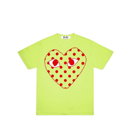 Comme des Garcons PLAY Pastelle Polka Dot Heart T Shirt